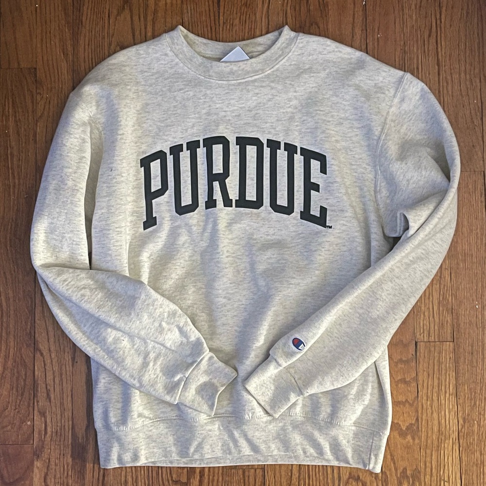 Embroidered Champion Purdue Crewneck